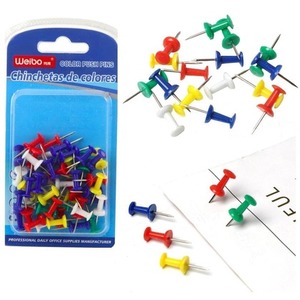 Pinezki biurowe kolorowe 50szt