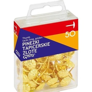 Pinezki tapicerskie złote 50szt GRAND