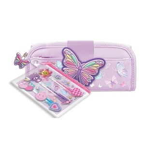 Piórnik + długopisy żelowe Motylek