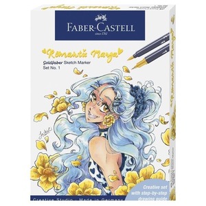 Pisak Goldfaber dwustronny 8 pisaków + akcesoria