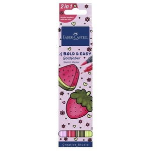 Pisak Goldfaber dwustronny 8 pisaków + akcesoria