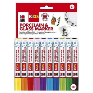Pisaki do porcelany i szkła Kids 10 kolorów