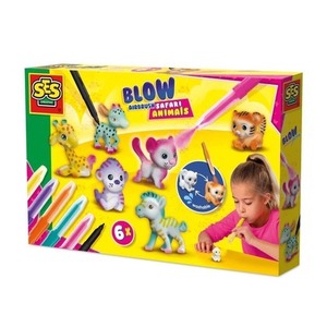 Pisaki z aerografem Zwierzęta Safari 6szt