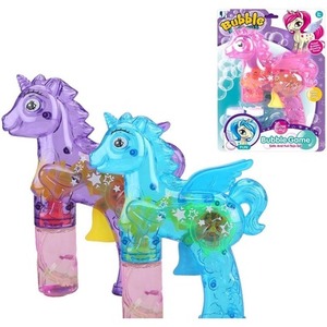 Pistolet na bańki jednorożec świecący MIX