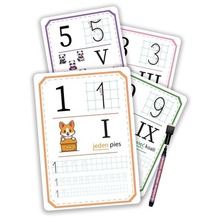 Pisz i zmazuj - Cyfry 11 kart + pisak