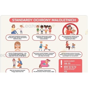 Plakat edukacyjny - Ochrona małoletnich A3
