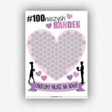 Plakat ze zdrapką dla par #100naszychRandek