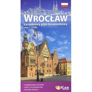Plan kieszonkowy rysunkowy - Wrocław 1:17 000