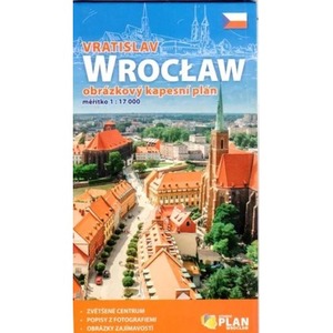Plan kieszonkowy rysunkowy - Wrocław 1:17000 w.cz