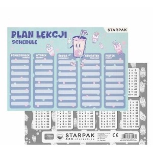 Plan lekcji z tabliczką mnożenia Bubble Tea(25szt)