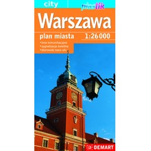 Plan miasta - Warszawa plastik 1:26 000 w.2023