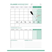 Planer magnetyczny miesięczny zielony + marker