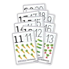 Plansze edukacyjne A4 - Cyfry 11-20 10 kart