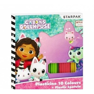 Plastelina 10 kolorów falista ze szpatułką Gabby