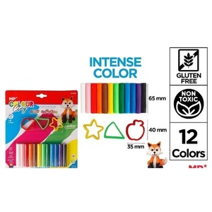 Plastelina 12 kolorów + foremki