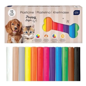 Plastelina 12 kolorów Puppy Sign