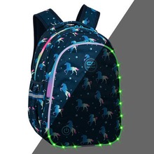 Plecak 2-komorowy Coolpack Jimmy LED Blue Unicorn
