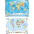 Podkład dwustronny z mapą świata