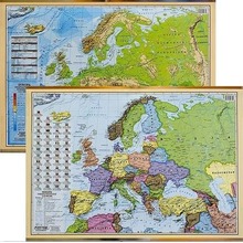 Podkładka na biurko - Mapa pol-fizyczna Europy