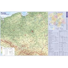 Podkładka na biurko mapa Polski fizyczna