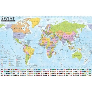 Podkładka na biurko - Świat 1:44 000 000