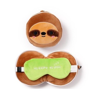 Poduszka podróżna i maska na oczy Leniwiec