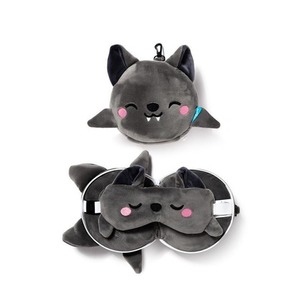 Poduszka podróżna i maska na oczy Nietoperz