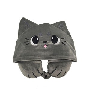 Poduszka podróżna z kapturem Kot Hoodeazzz