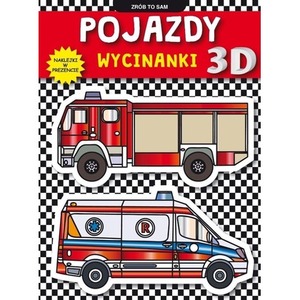 Pojazdy. Wycinanki 3D. Naklejki w prezencie