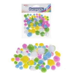 Pompony metaliczne pastelowe