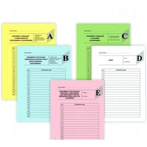 Przekładki do akt osobowych A4 "ABCDE"