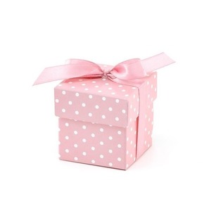 Pudełeczka w kropki różowy 10szt