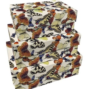 Pudełka ozdobne Motyle 3szt