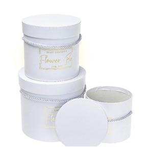 Pudełko Flower Box 3szt biały ROZETTE