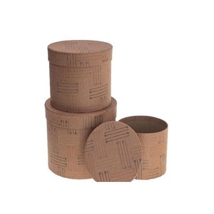 Pudełko Flower Box 3szt brązowy ROZETTE