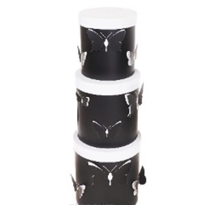 Pudełko Flower Box 3szt czarne serce ROZETTE