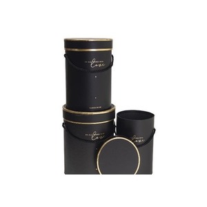 Pudełko Flower Box 3szt czarny ROZETTE