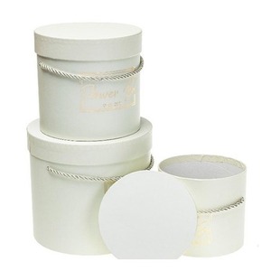 Pudełko Flower Box 3szt kremowy ROZETTE