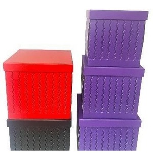 Pudełko Flower Box 3szt kwadrat pop-up mix ROZETTE