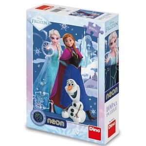 Puzzle 100 świecące w ciemności Kraina Lodu Frozen