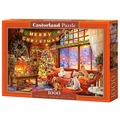 Puzzle 1000 Christmas Evening With Pets C-105588-2