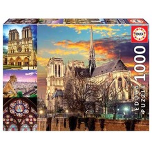 Puzzle 1000 Katedra Notre Dame / Paryż (kolaż) G3