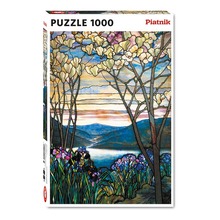 Puzzle - 1000 Tiffany, Magnolie i Irysy PIATNIK