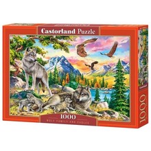 Puzzle 1000 Wolf Family and Eagles CASTOR