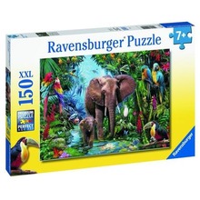 Puzzle 150 Słonie w dżungli XXL