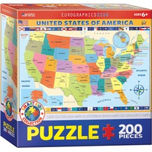 Puzzle 200 EG-Map of the USA 6200-0651