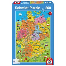 Puzzle 200 Ilustrowana mapa Niemiec G3