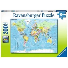 Puzzle 200 Mapa świata XXL