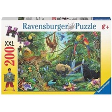 Puzzle 200 Zwierzęta w dżungli XXL