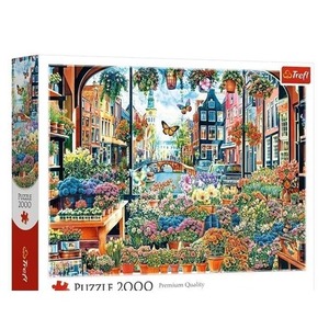 Puzzle 2000 Kwiaciarnia w Amsterdamie